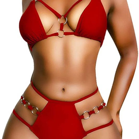 EJsoyo Womens Sexy Thong Bikini Swimsuits String Push up Padded Bathing Suit